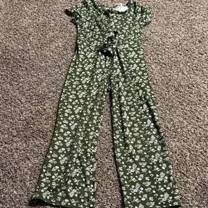 Source Unknown Green Floral Romper